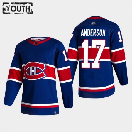 Montreal Canadiens Josh Anderson 17 2020-21 Reverse Retro Authentic Shirt - Kinderen